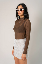 TOP MANGA LARGA MESH G-F 8620.
