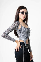 TOP MANGA LARGA MESH SNAKE G-C 8151 - Kliquea