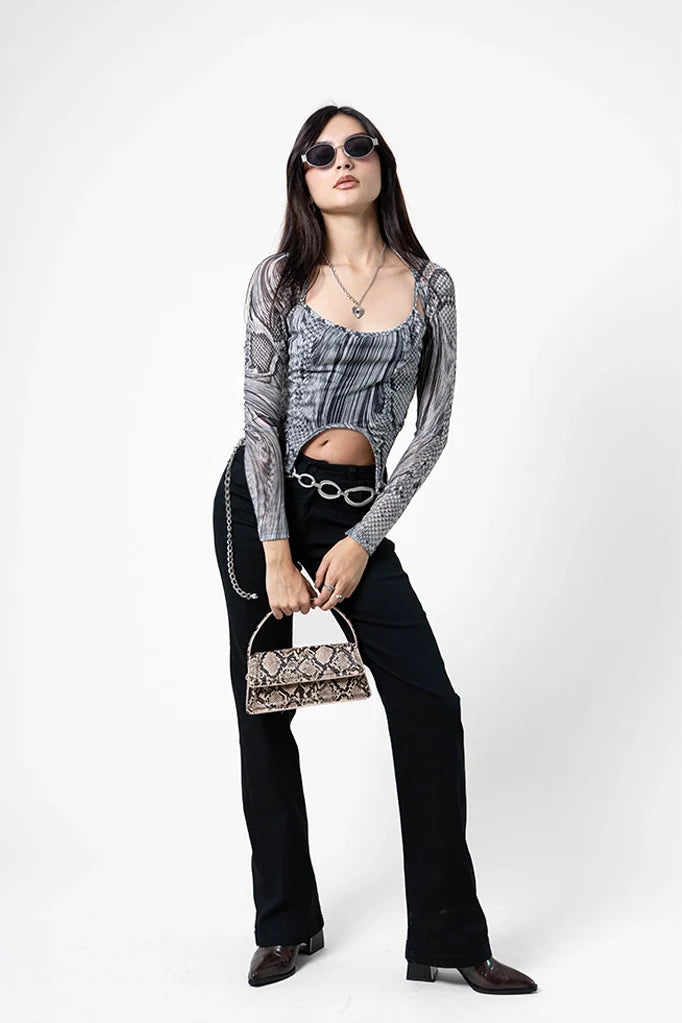 TOP MANGA LARGA MESH SNAKE G-C 8151 - Kliquea