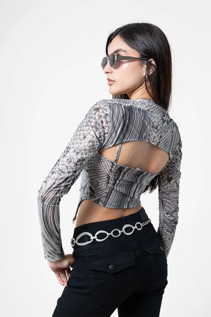 TOP MANGA LARGA MESH SNAKE G-C 8151 - Kliquea