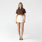 Crop top women, color/material marrón, marca Monastery – vista 1