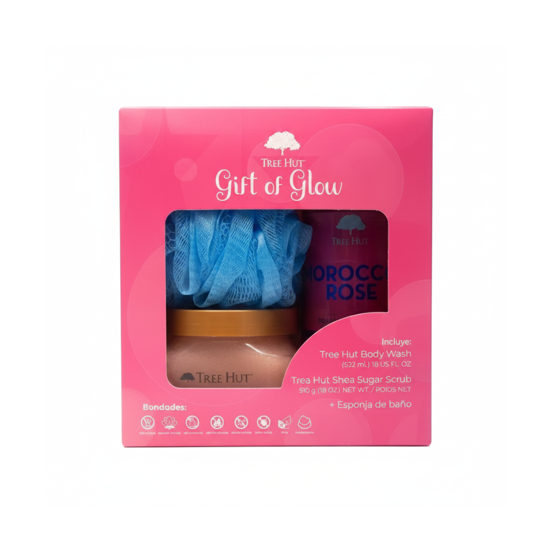 TREE HUT GIFT OF GLOW (SCRUB + BODY WASH + ESPONJA)