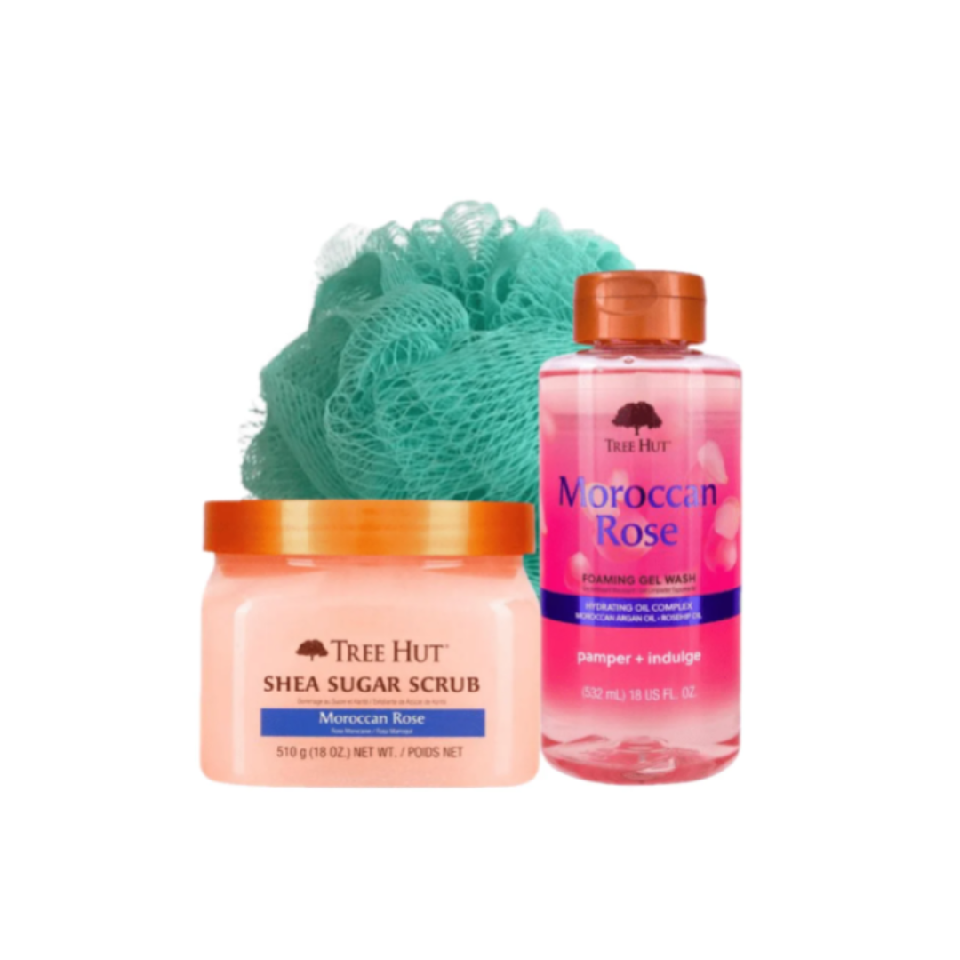 TREE HUT GIFT OF GLOW (SCRUB + BODY WASH + ESPONJA)