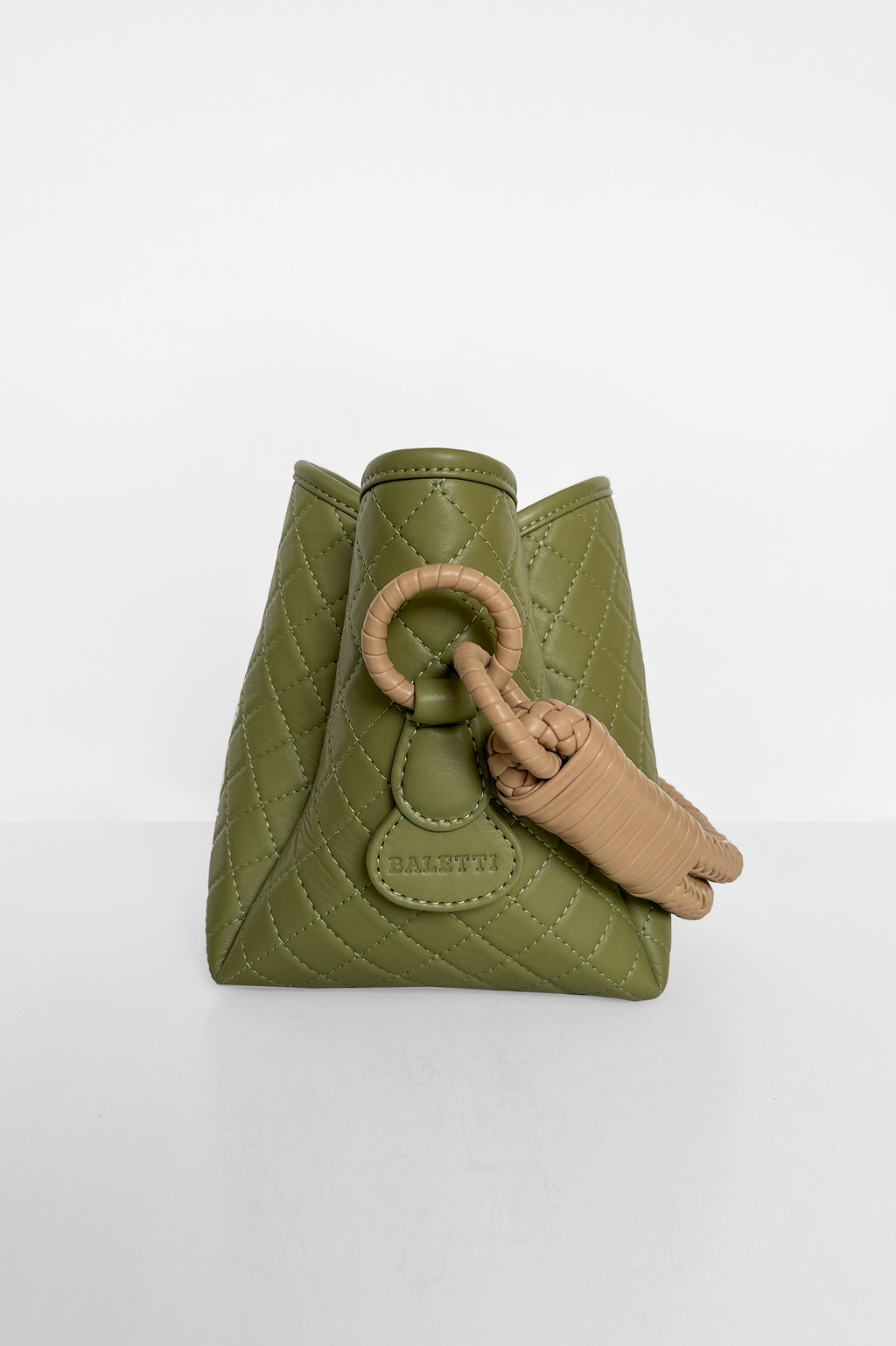 Tulip Mini Bucket Bag, Aloe & Cappuccino