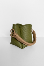 Tulip Mini Bucket Bag, Aloe & Cappuccino