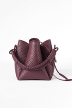 Tulip Bucket Bag, Burgundy