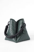 Tulip Bucket Bag, Green & Black