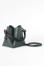 Tulip Bucket Bag, Green & Black