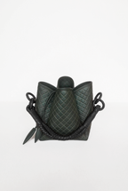 Tulip Mini Bucket Bag, Green & Black