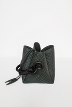Tulip Mini Bucket Bag, Green & Black