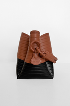 Tulip Oxford Bag, Black & Brandy