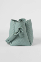 Tulip Mini Bucket Bag, Aqua
