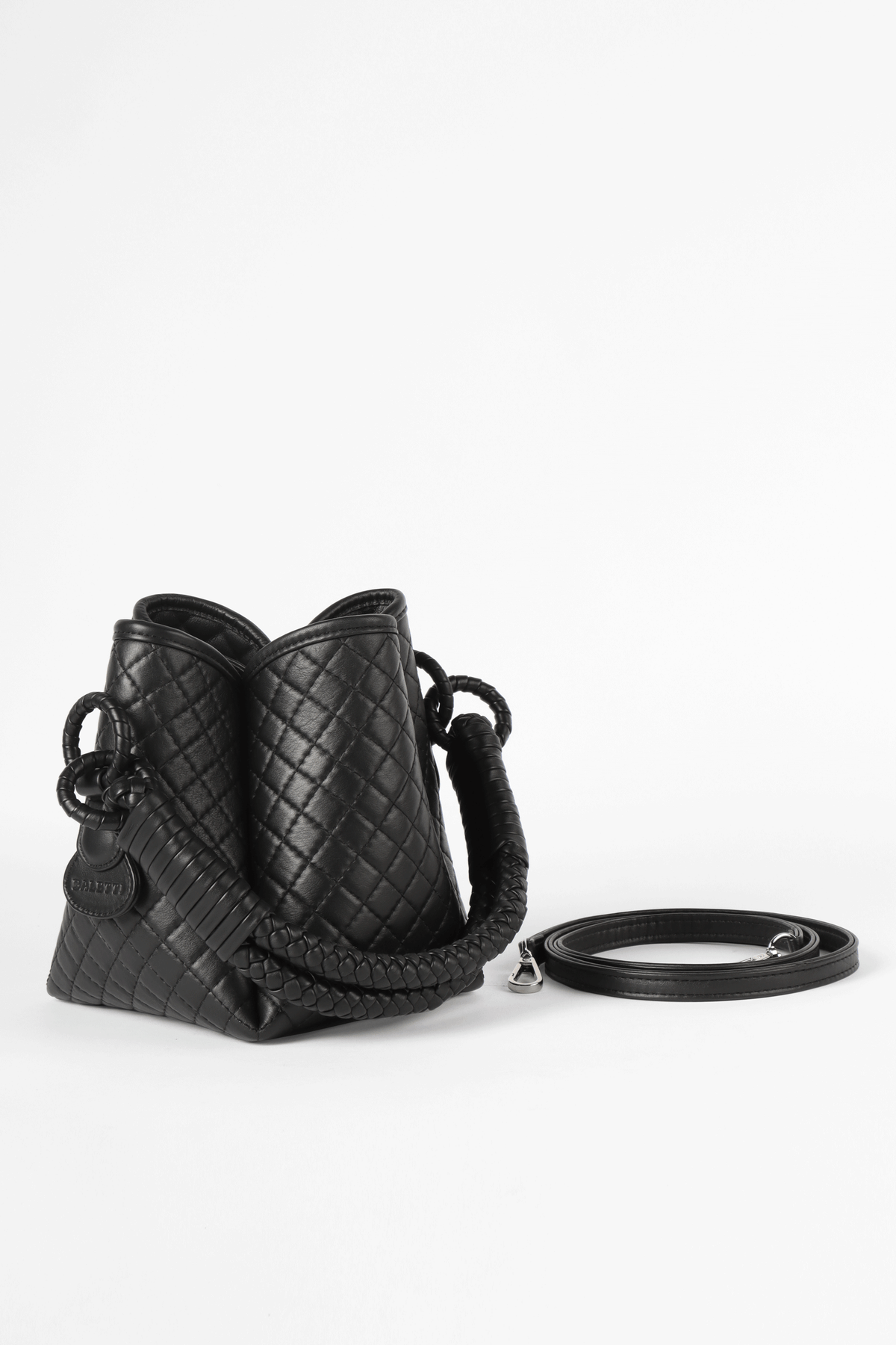 Tulip Mini Bucket Bag, Black