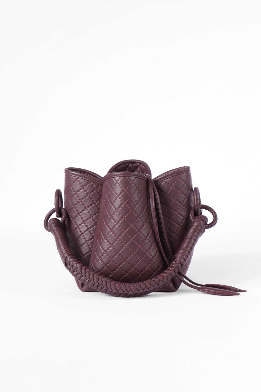 Tulip Mini Bucket Bag, Burgundy