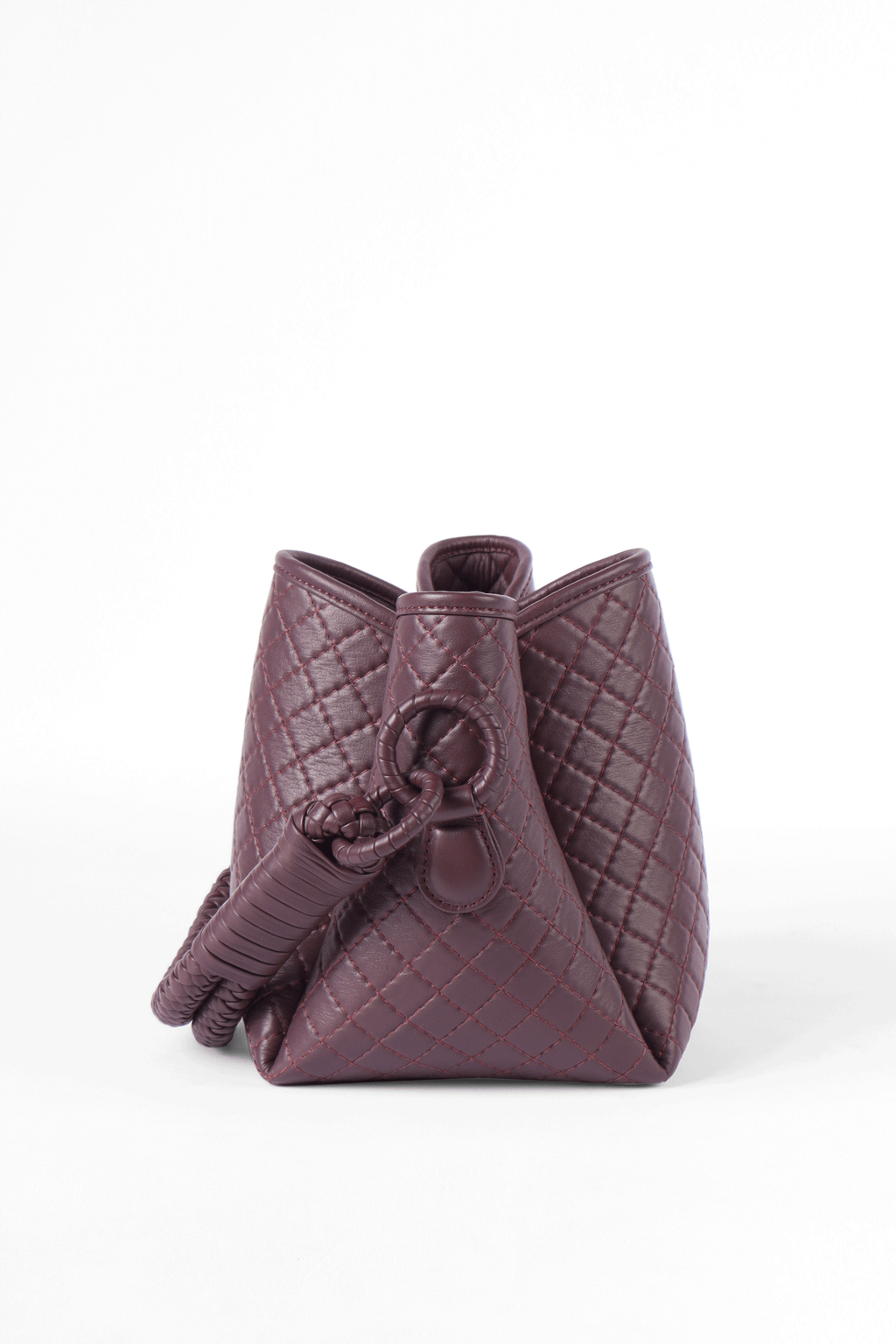 Tulip Mini Bucket Bag, Burgundy