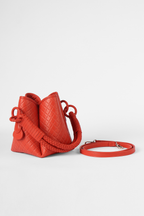 Tulip Mini Bucket Bag, Coral
