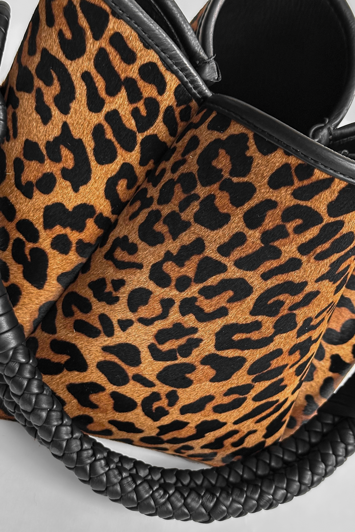 Tulip Mini Bucket Bag, Leopard