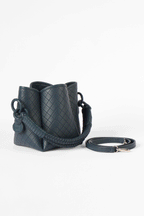 Tulip Mini  Bucket Bag, Navy Blue