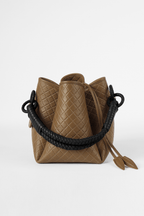 Tulip Bucket Bag, Olive & Black