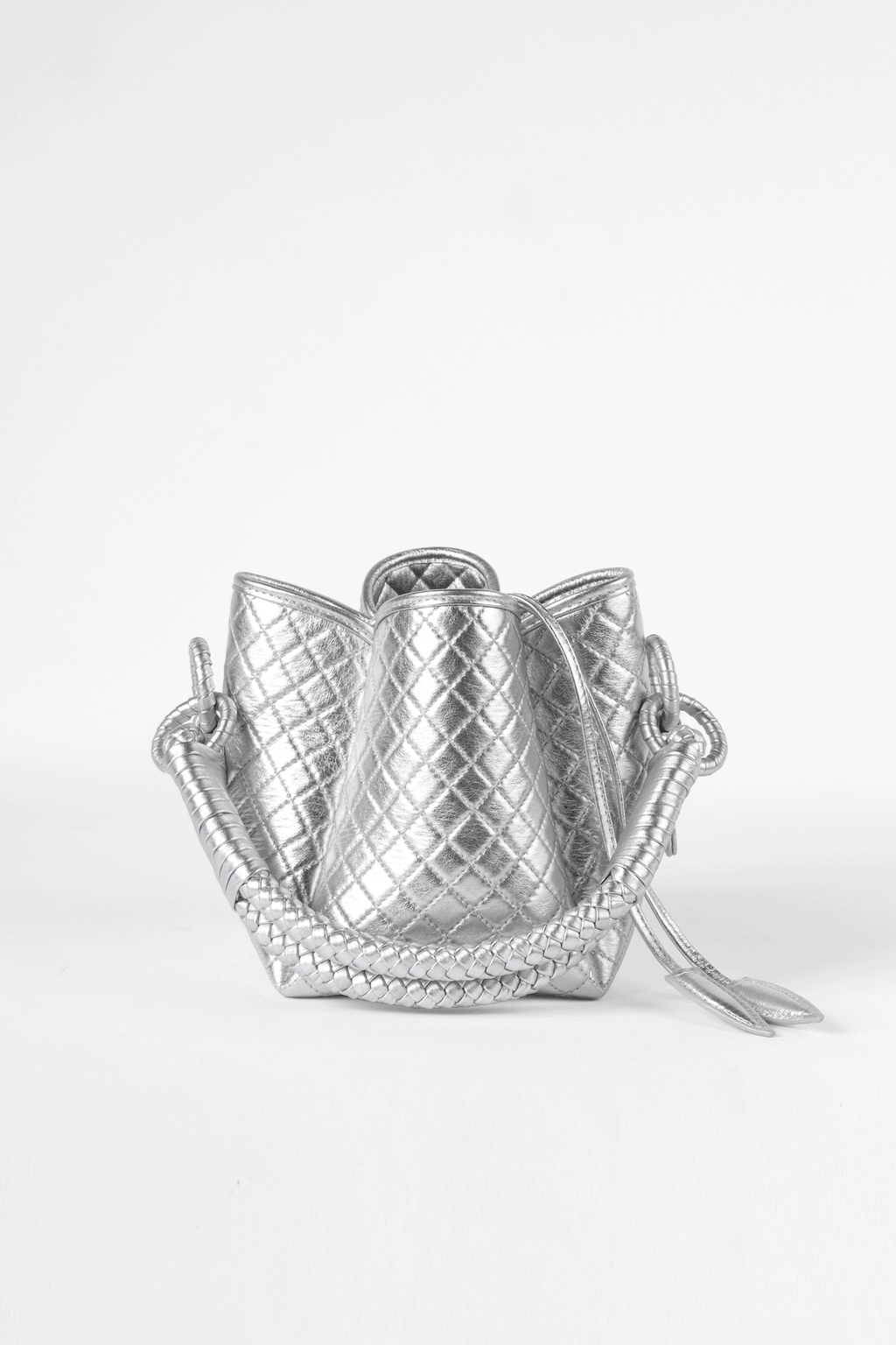 Tulip Mini Bucket Bag, Silver. Limited Edition