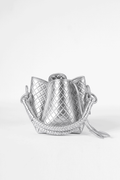 Tulip Mini Bucket Bag, Silver. Limited Edition