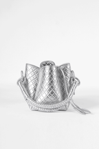 Tulip Mini Bucket Bag, Silver. Limited Edition