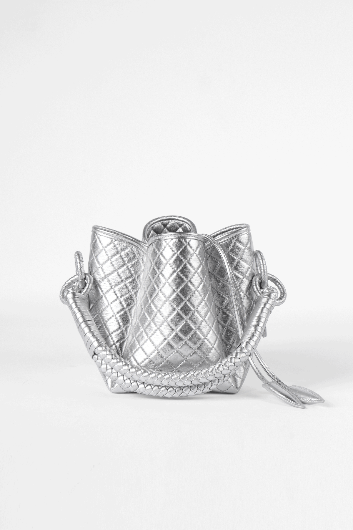 Tulip Mini Bucket Bag, Silver. Limited Edition