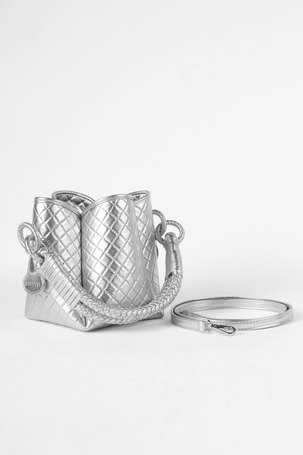 Tulip Mini Bucket Bag, Silver. Limited Edition
