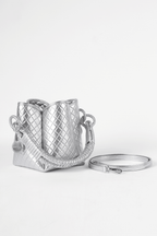 Tulip Mini Bucket Bag, Silver. Limited Edition
