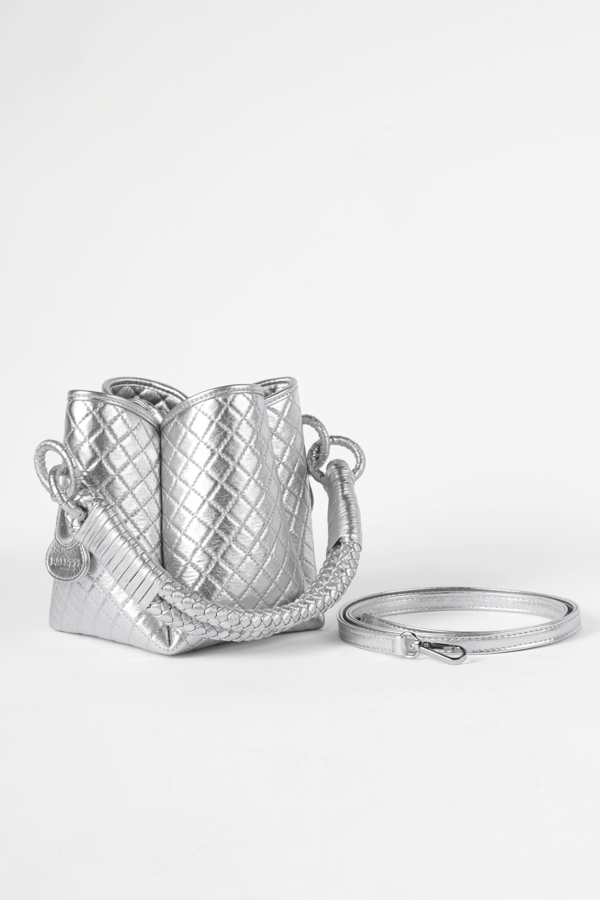 Tulip Mini Bucket Bag, Silver. Limited Edition