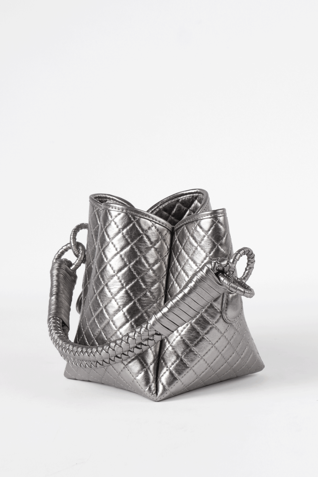 Tulip Mini Bucket Bag, Titanium. Limited Edition