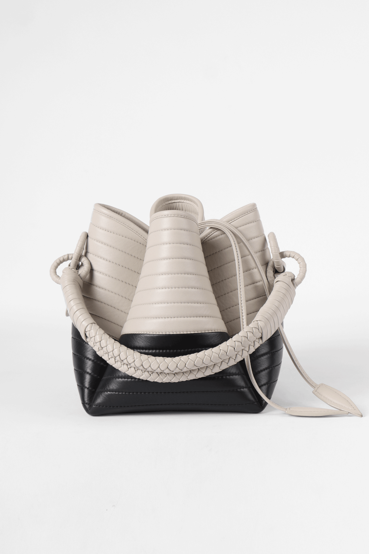 Tulip Oxford Bag, Black & Off-White