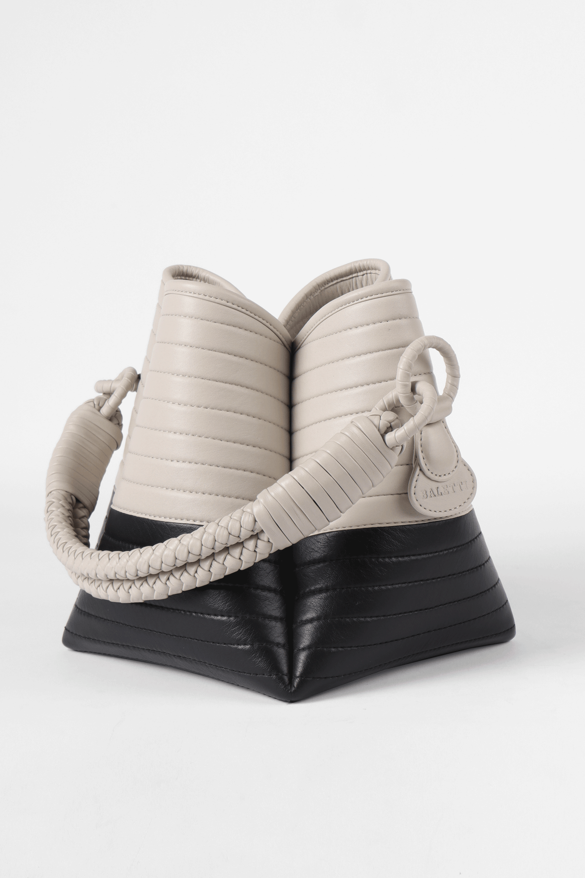 Tulip Oxford Bag, Black & Off-White