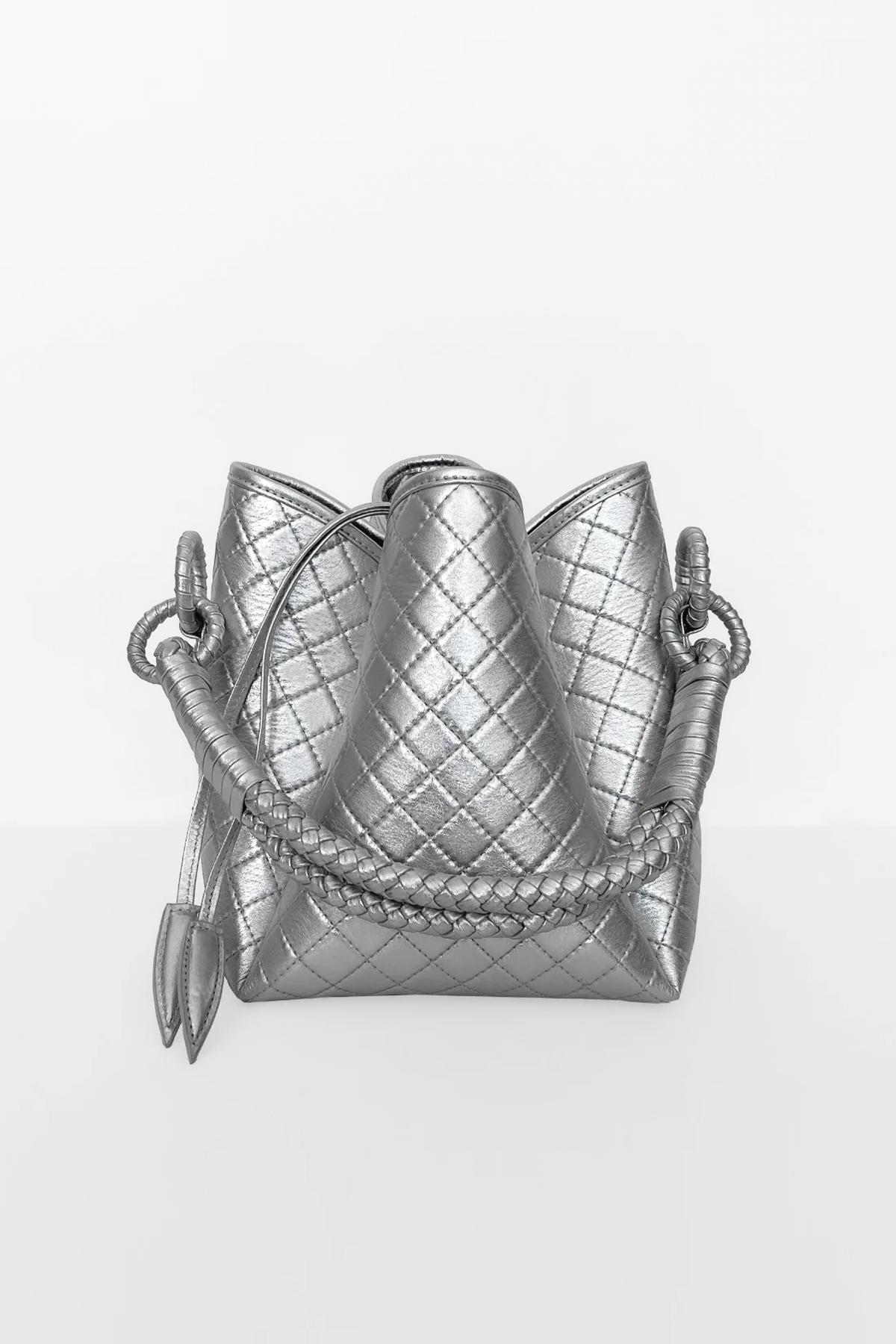 Tulip Bucket Bag, Silver. Limited Edition