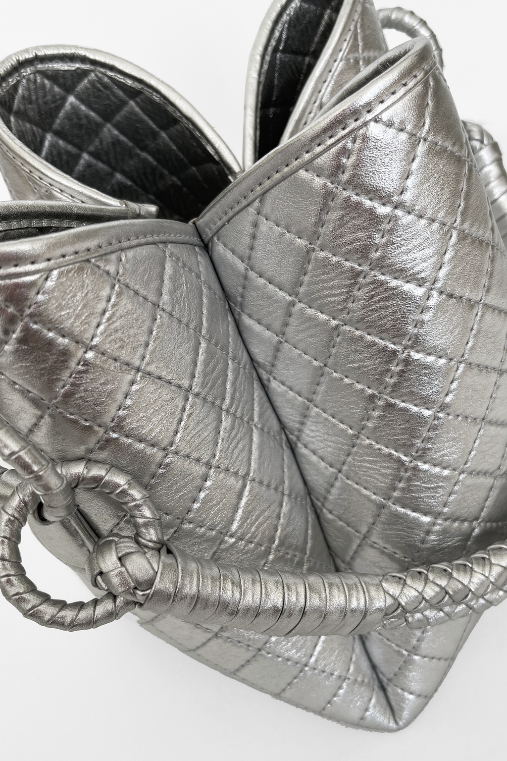 Tulip Bucket Bag, Silver. Limited Edition