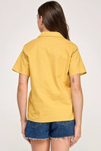 Blusa Pastel Desing Mangas Cortas Estampada Encaje Para Damas by Pastel Desing