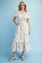 Vestido Gigio Mangas Cortas Floral para Damas