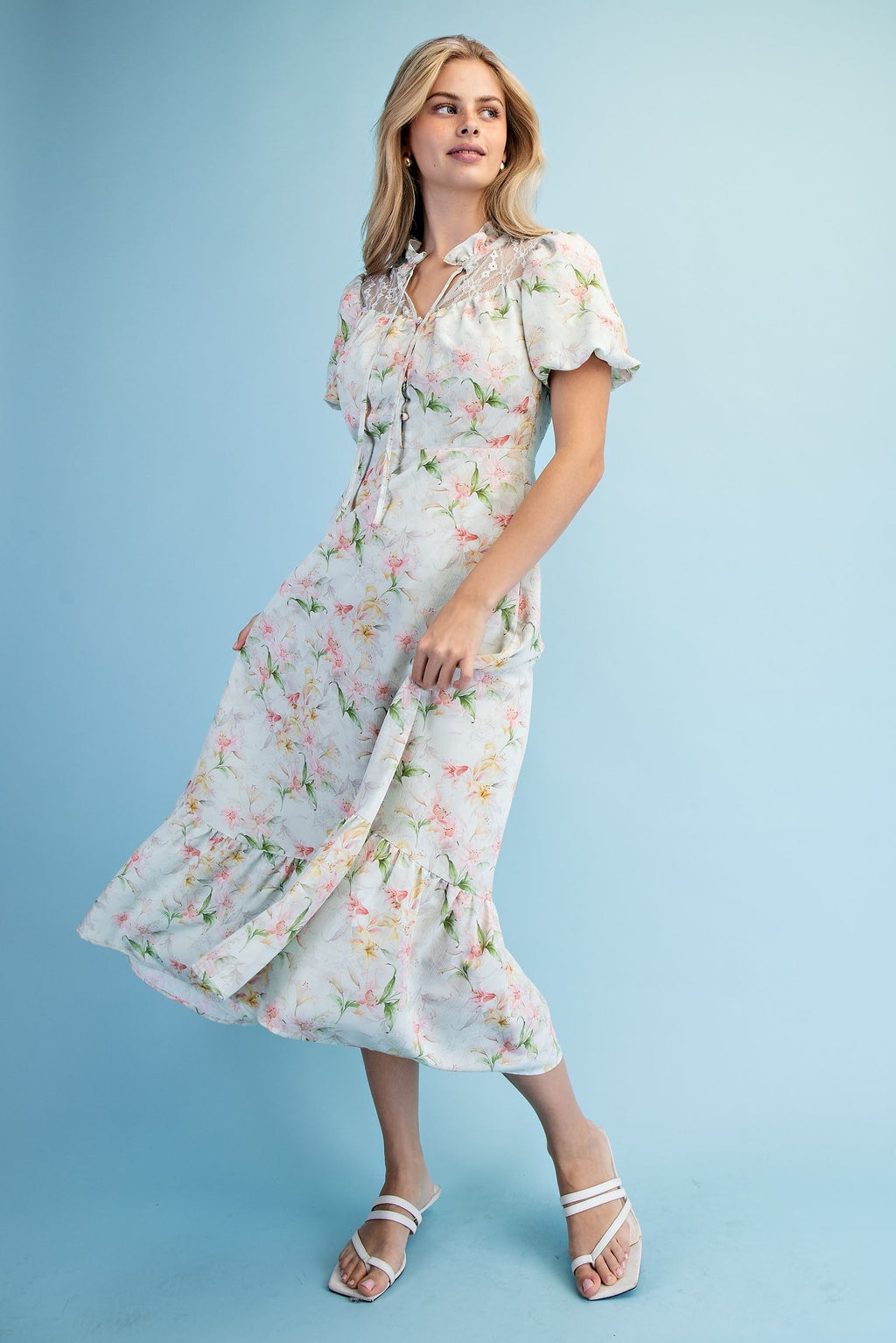 Vestido Gigio Mangas Cortas Floral para Damas
