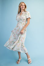 Vestido Gigio Mangas Cortas Floral para Damas