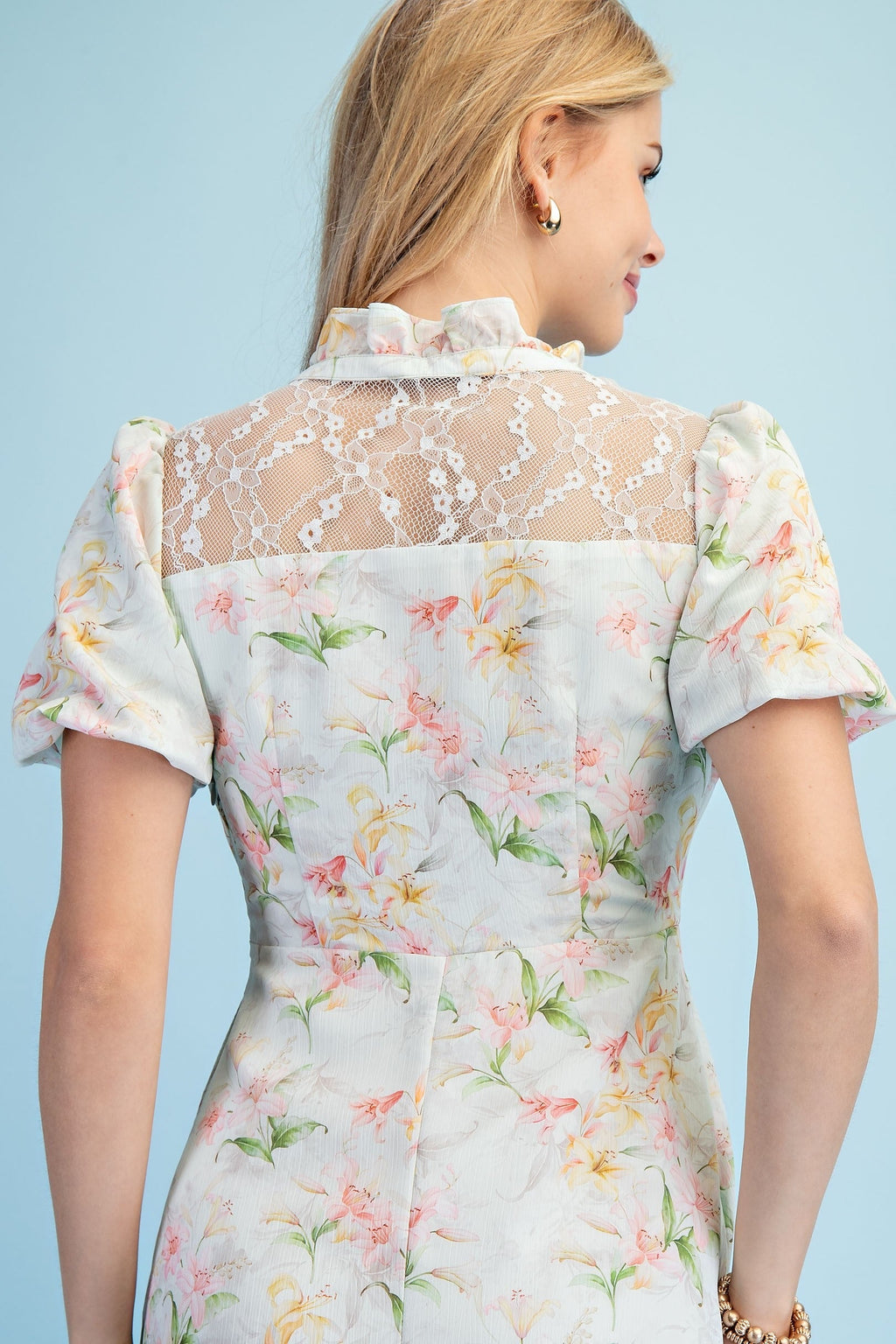 Vestido Gigio Mangas Cortas Floral para Damas