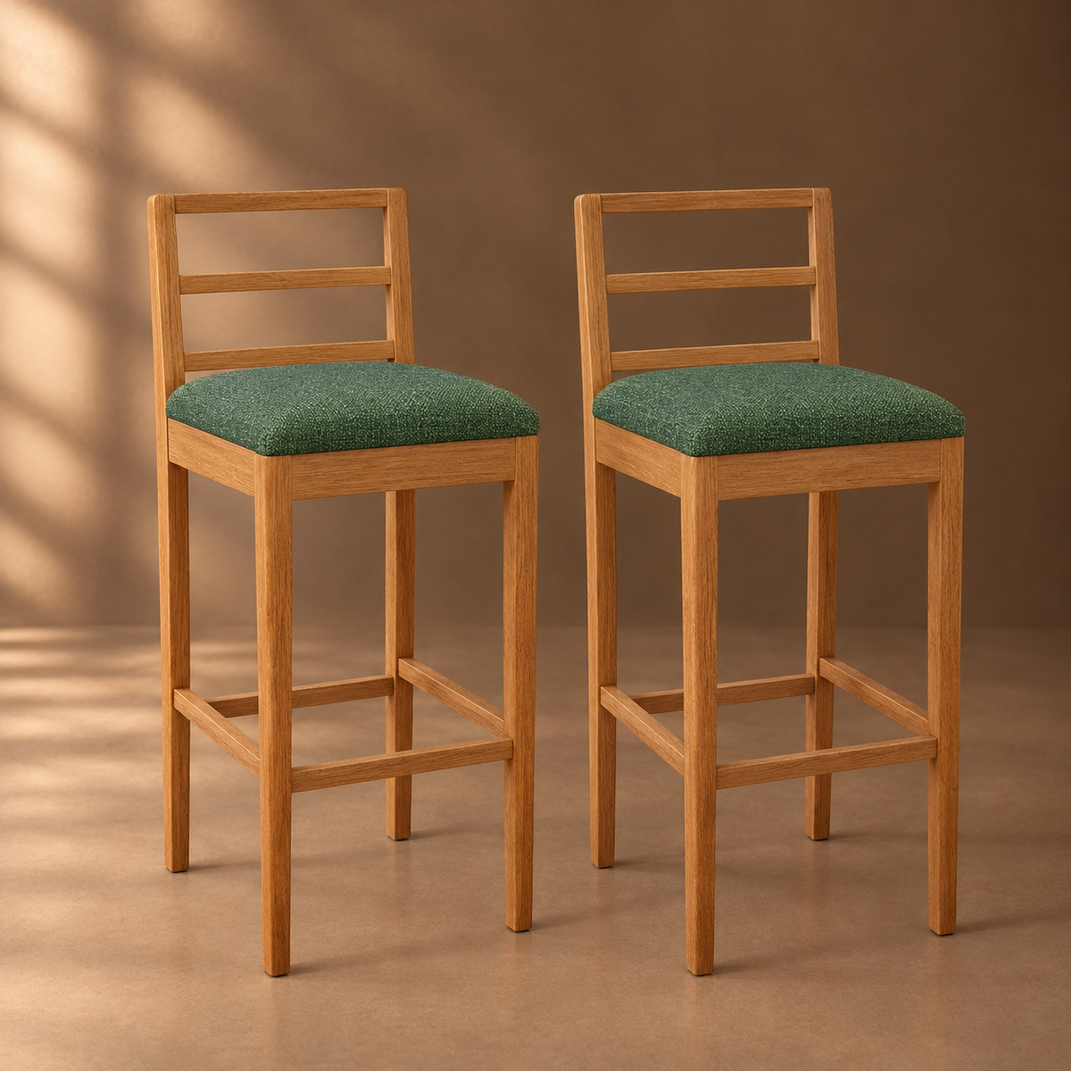 TABURETE SOFÍA LINO VERDE MALVA