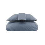 Cozy Toronto Sky duvet cover set with modern quilting and decorative trim, bringing light and style to your bedroom.