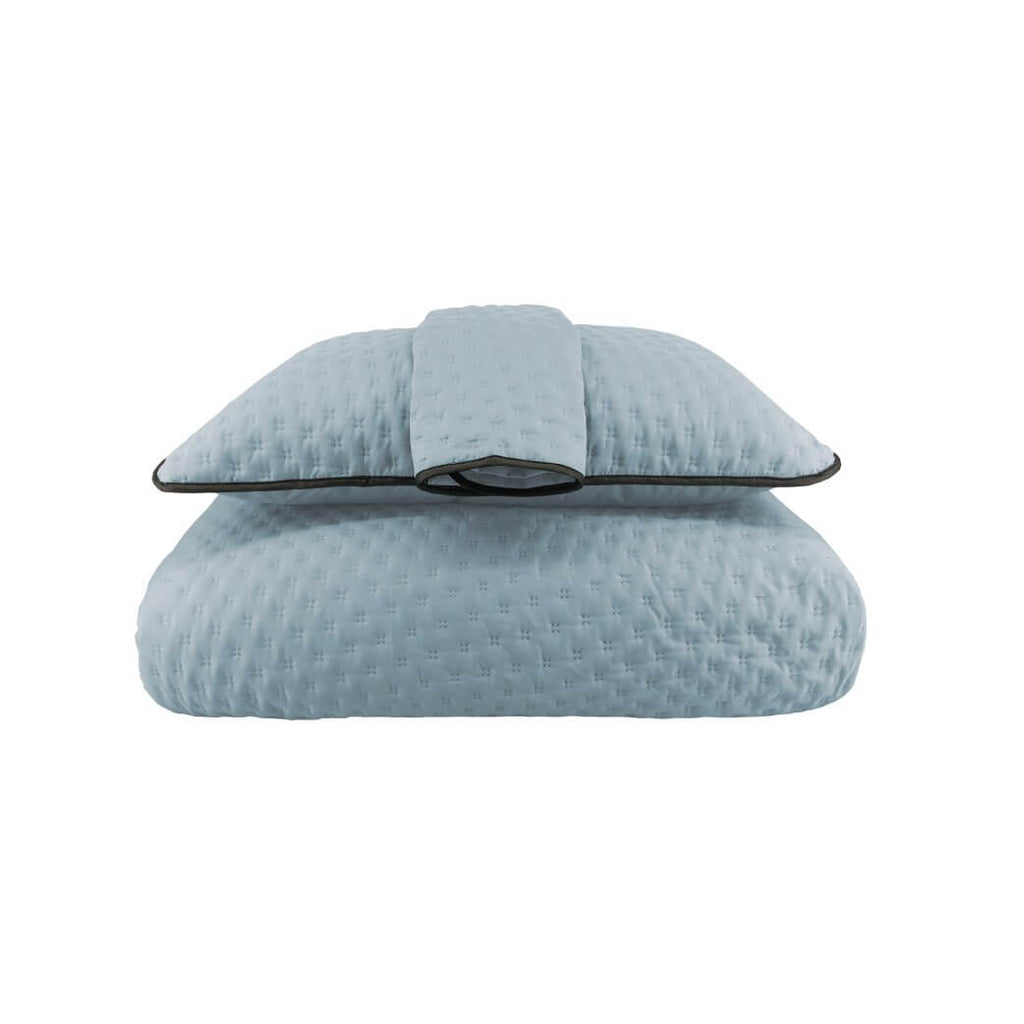 Elegant Toronto Acua duvet cover set with modern quilting and a soft, decorative finish, perfect for brightening any bedroom.