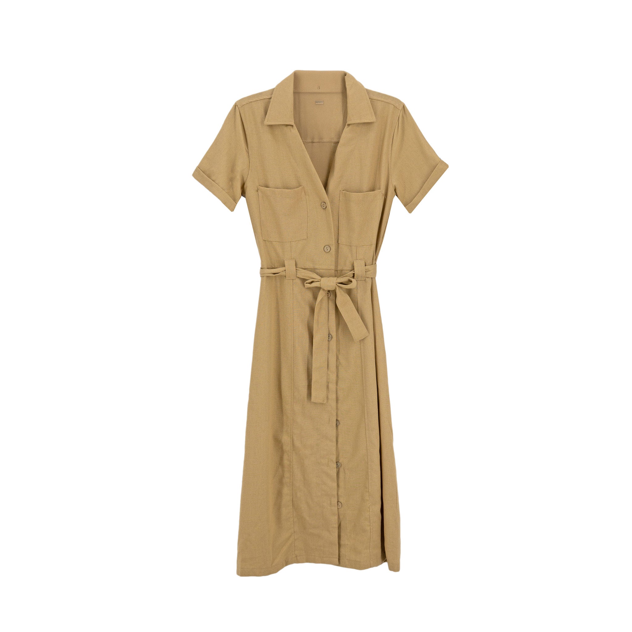 Vestido Sofia S Mangas Cortas Liso para Damas
