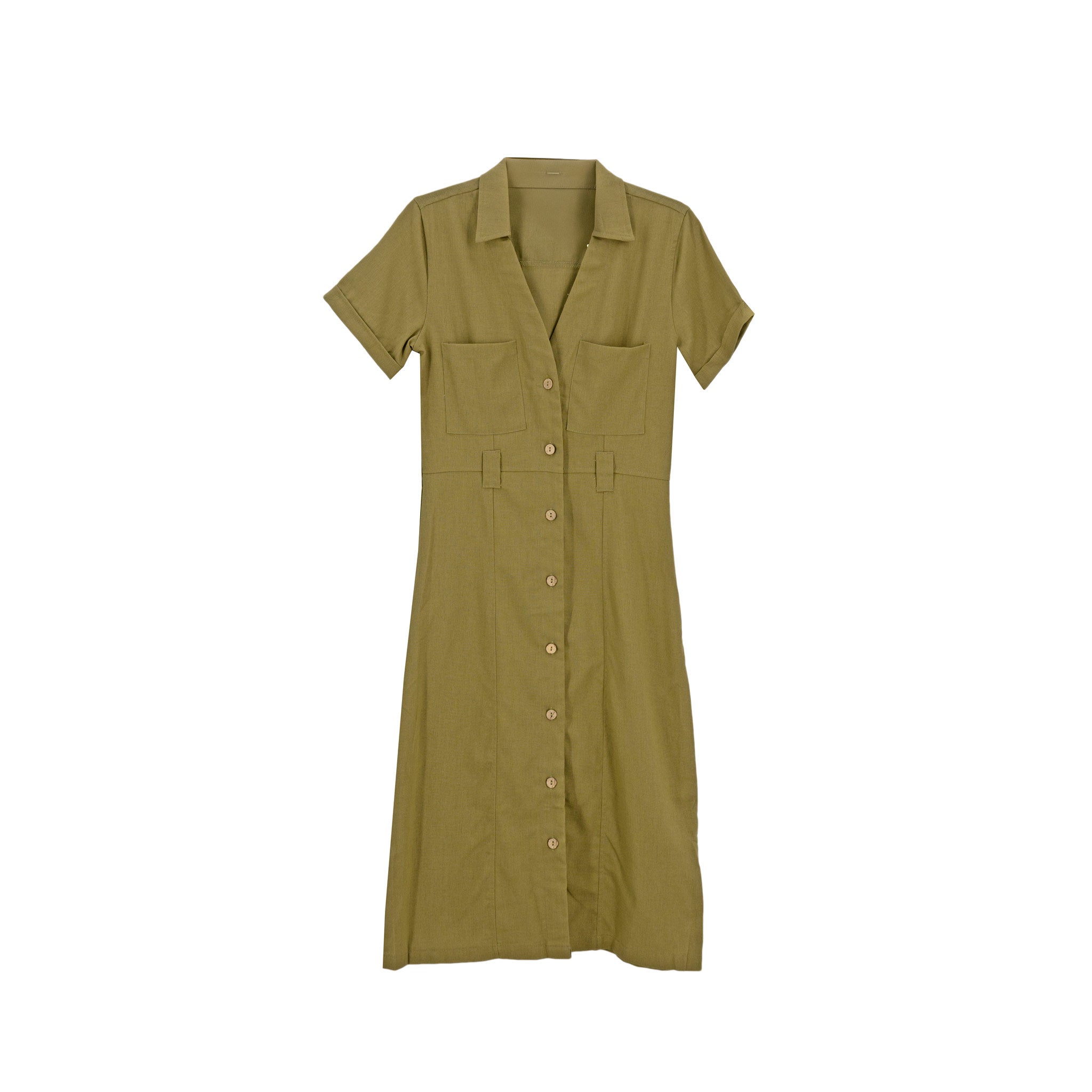 Vestido Sofia S Mangas Cortas Liso para Damas