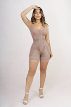 V-ARTEMISA-C · Faja corta Gold Premium Artemisa - vista frontal color cocoa