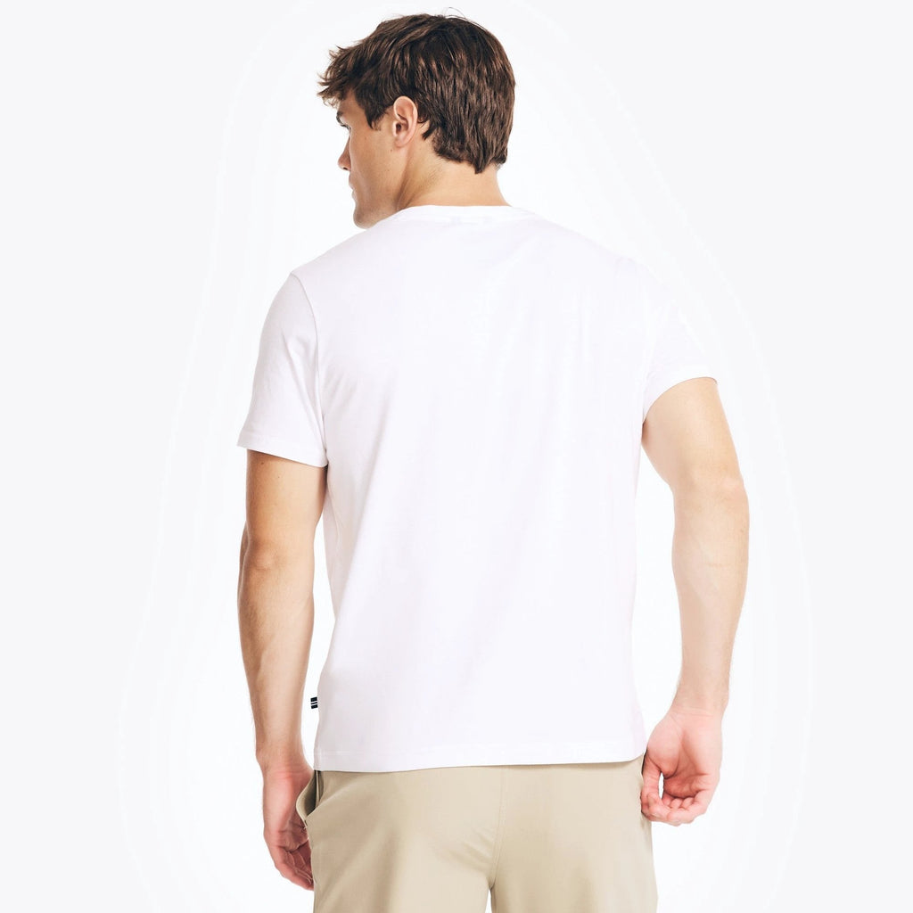 Camiseta Nautica Mangas Cortas Lisa P/ Caballeros V71008-1BW by Nautica