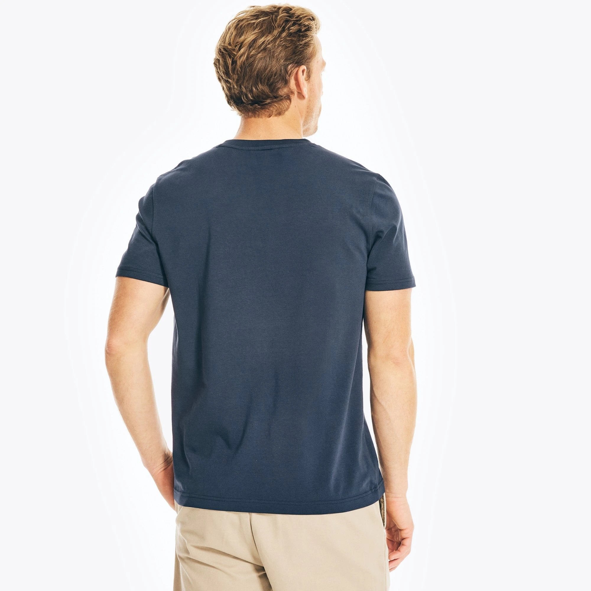 Camiseta Nautica Mangas Cortas Lisa Cuello V Para Caballeros by Nautica