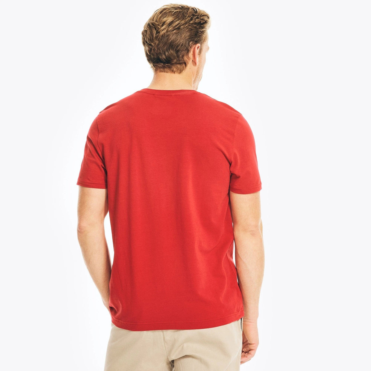Camiseta Nautica Mangas Cortas Lisa Cuello V Para Caballeros by Nautica