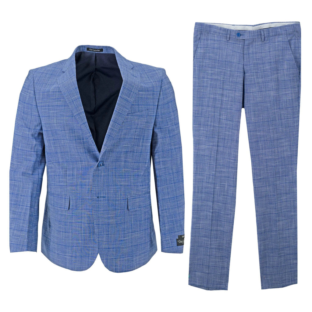 Traje Guy Laroche 2 Botones Cuadros Para Caballeros by Guy Laroche